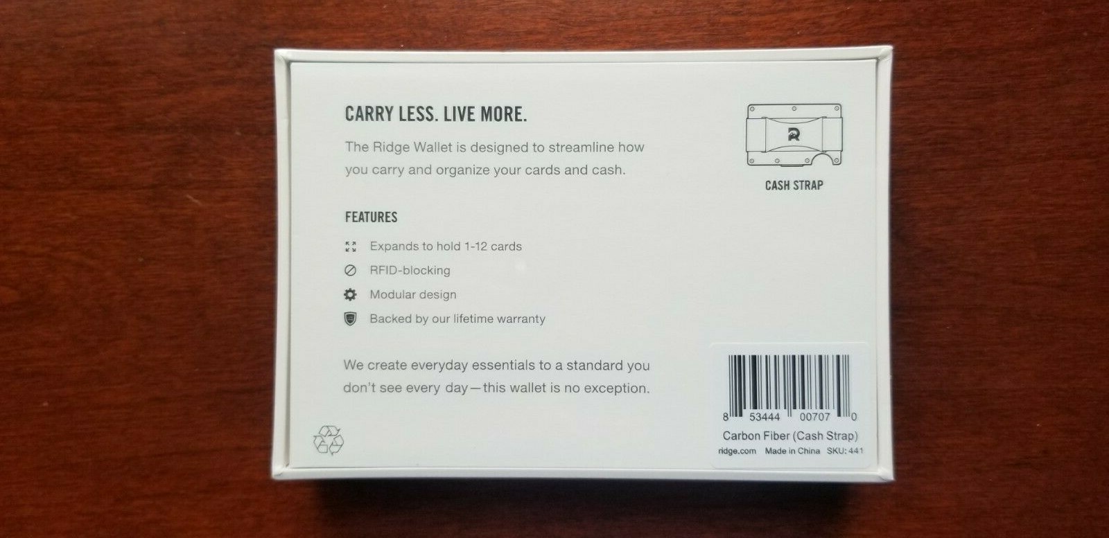 the ridge cash strap